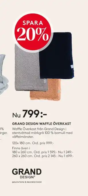 Seng Grand design överkast erbjuda