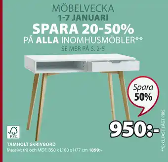 JYSK Tamholt skrivbord erbjuda