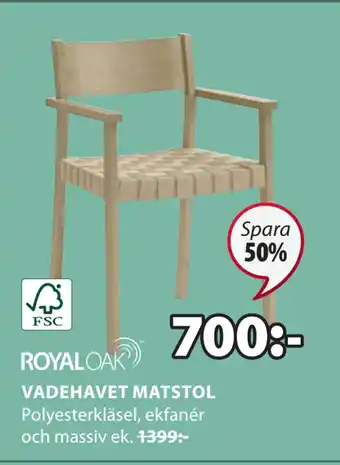 JYSK Vadehavet matstol erbjuda