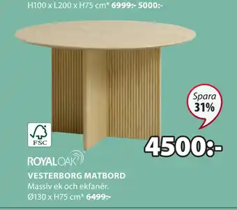 JYSK Vesterborg matbord erbjuda