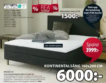 JYSK Plus c60 kontinentalsäng pu svart-08 erbjuda