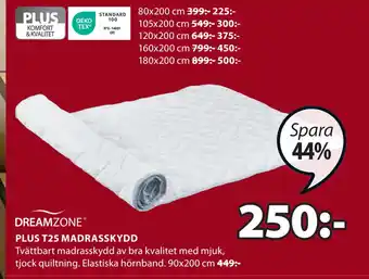 JYSK Plus t25 madrasskydd erbjuda