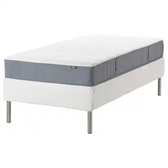 IKEA Espevär/vesteröy kontinentalsäng, vit/fast ljusblå, 90x200 cm erbjuda