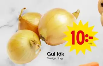 Matöppet Gul lök erbjuda