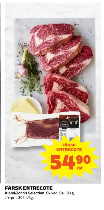 Coop Färsk entrecote erbjuda