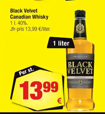 Calle Black velvet canadian whisky erbjuda