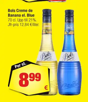 Calle Bols creme de banana el. blue erbjuda