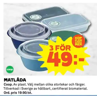 Coop Daglivs Matlåda erbjuda