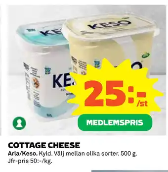 Coop Daglivs Cottage cheese erbjuda