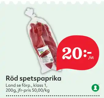 Hemköp Röd spetspaprika erbjuda