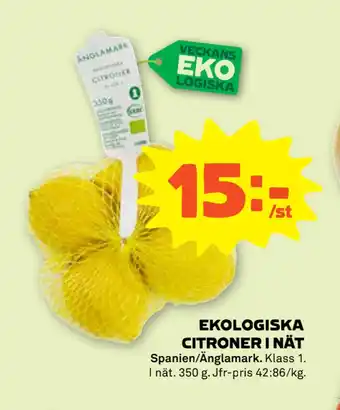 Coop Forum Ekologiska citroner i nät erbjuda