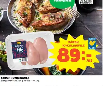 Coop Konsum Färsk kycklingfilé erbjuda