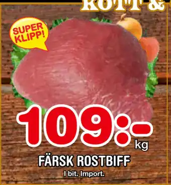 Nya Pulsen Färsk rostbiff erbjuda