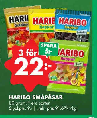 ÖoB Haribo småpåsar erbjuda