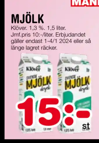 Nya Pulsen Mjölk erbjuda