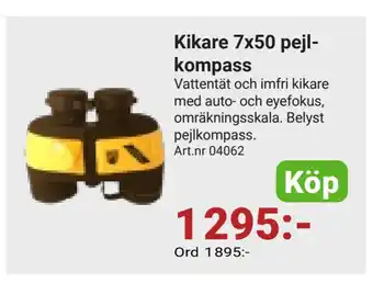 Erlandsons Brygga Kikare 7x50 pejlkompass erbjuda