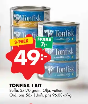 ÖoB Tonfisk i bit erbjuda