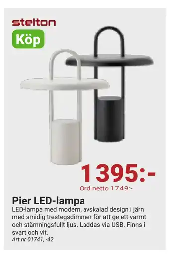 Erlandsons Brygga Pier led-lampa erbjuda