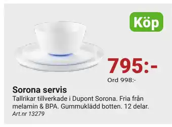 Erlandsons Brygga Sorona servis erbjuda