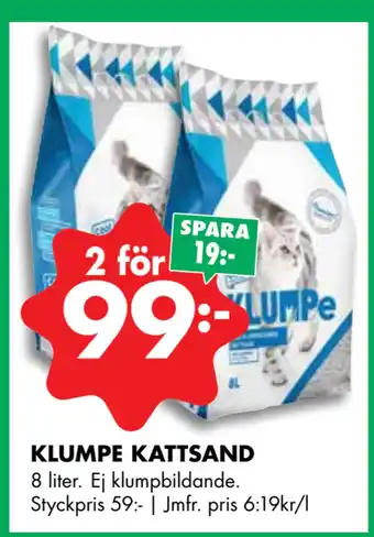 ÖoB Klumpe kattsand erbjuda