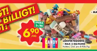 ÖoB Lösviktsgodis - max 3 kg/kund erbjuda