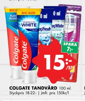 ÖoB Colgate tandvård erbjuda