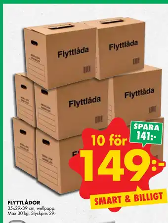 ÖoB Flyttlådor erbjuda