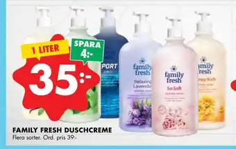 ÖoB Family fresh duschcreme erbjuda