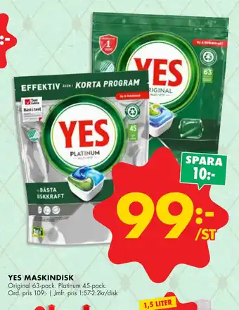 ÖoB Yes maskindisk erbjuda