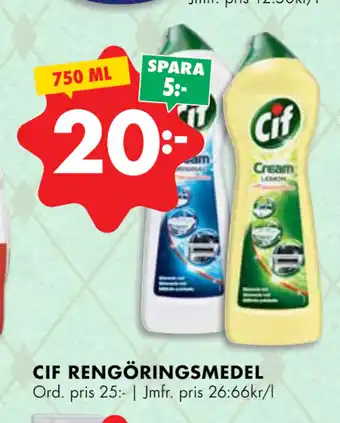 ÖoB Cif rengöringsmedel erbjuda
