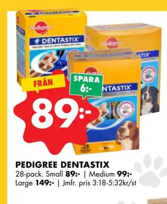 ÖoB Pedigree dentastix erbjuda
