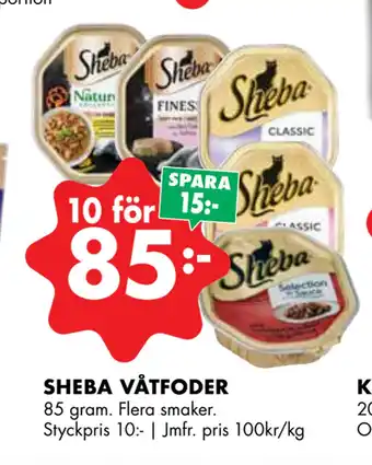 ÖoB Sheba våtfoder erbjuda