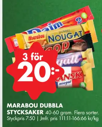 ÖoB Marabou dubbla stycksaker erbjuda