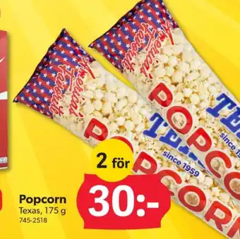 DollarStore Texas popcorn erbjuda