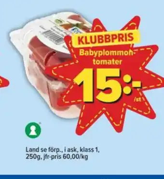 Östenssons Nature choise plommontomater erbjuda
