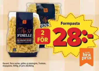 Östenssons Garant pasta sorterad erbjuda