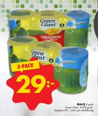 ÖoB Green giant majs erbjuda