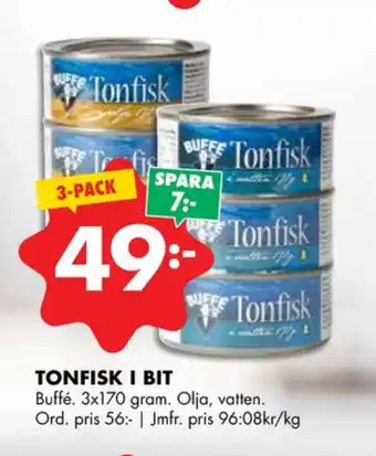 ÖoB Buffe tonfisk erbjuda