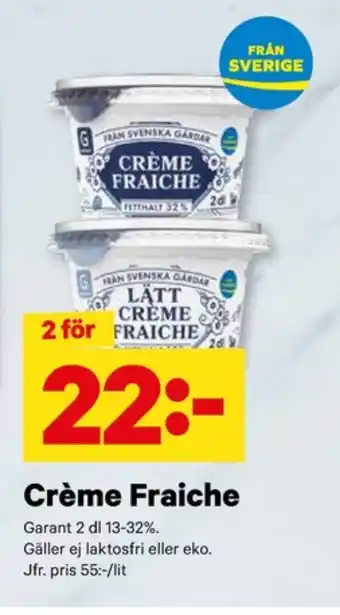 City Gross Garant crème fraiche erbjuda