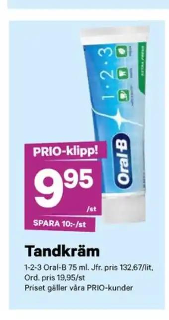 City Gross Oral-b tandkräm erbjuda