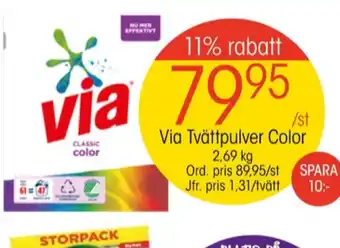 EKO Via tvättmedel pulver erbjuda