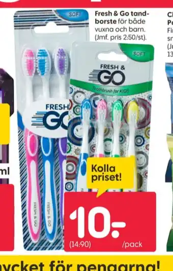 Rusta Fresh & go tandborste erbjuda
