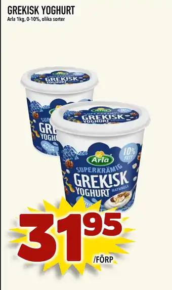 Nya Pulsen Grekisk yoghurt erbjuda