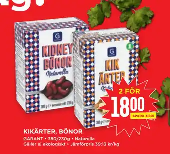 Willys Kikärter, bönor erbjuda