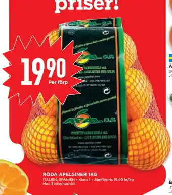 Willys Hemma Röda apelsiner 1kg erbjuda