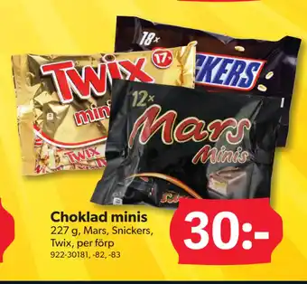 DollarStore Choklad minis erbjuda