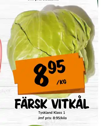 Bazaar Food market Färsk vitkål erbjuda