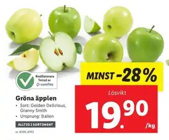 Lidl Gröna äpplen erbjuda