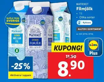 Lidl Filmjölk erbjuda