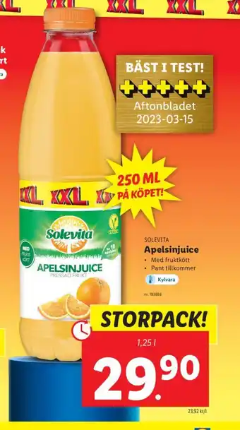 Lidl Apelsinjuice erbjuda